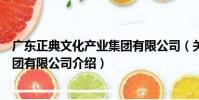 廣東正典文化產業集團有限公司(關于廣東正典文化產業集團有限公司介紹)