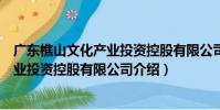 廣東樵山文化產業投資控股有限公司(關于廣東樵山文化產業投資控股有限公司介紹)
