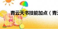 青云天書技能加點(青云天書加點)