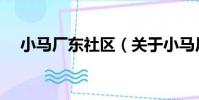 小馬廠東社區(關于小馬廠東社區簡介)