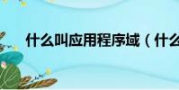 什么叫應用程序域(什么叫應用程序)