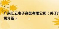 廣東匯云電子商務有限公司(關于廣東匯云電子商務有限公司介紹)