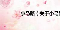 小馬路(關于小馬路簡介)