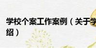 學校個案工作案例(關于學校個案工作案例介紹)