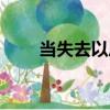 當失去以后（關于當失去以后介紹）