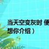 當天空變灰時 便是我在想你（關于當天空變灰時 便是我在想你介紹）