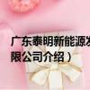 廣東泰明新能源發展有限公司（關于廣東泰明新能源發展有限公司介紹）