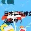 日本乒乓球女運動員名單（日本乒乓球女運動員名單）
