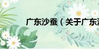 廣東沙蠶(關于廣東沙蠶介紹)