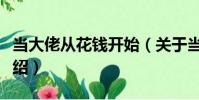 當大佬從花錢開始(關于當大佬從花錢開始介紹)