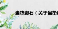 當墊腳石(關于當墊腳石介紹)