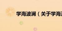 學海波瀾(關于學海波瀾介紹)