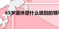 65歲退休是什么級別的領導(65歲退休)