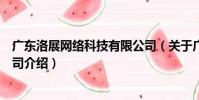 廣東洛展網絡科技有限公司(關于廣東洛展網絡科技有限公司介紹)