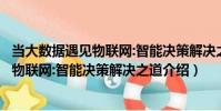 當大數據遇見物聯網:智能決策解決之道(關于當大數據遇見物聯網:智能決策解決之道介紹)