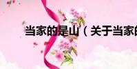 當家的是山(關于當家的是山介紹)