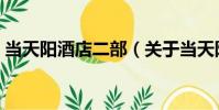 當天陽酒店二部(關于當天陽酒店二部介紹)