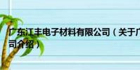 廣東江豐電子材料有限公司(關于廣東江豐電子材料有限公司介紹)