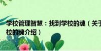 學校管理智慧:找到學校的魂(關于學校管理智慧:找到學校的魂介紹)