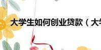 大學生如何創業貸款(大學生如何創業)