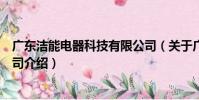 廣東潔能電器科技有限公司(關于廣東潔能電器科技有限公司介紹)
