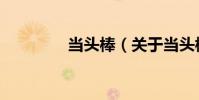 當頭棒(關于當頭棒介紹)