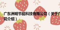 廣東洲明節能科技有限公司(關于廣東洲明節能科技有限公司介紹)