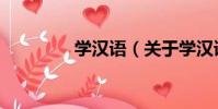 學漢語(關于學漢語介紹)