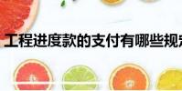 工程進度款的支付有哪些規定(工程進度款)