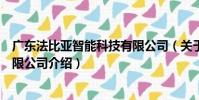 廣東法比亞智能科技有限公司(關于廣東法比亞智能科技有限公司介紹)