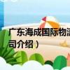 廣東海成國際物流有限公司（關于廣東海成國際物流有限公司介紹）