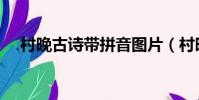 村晚古詩帶拼音圖片(村晚古詩帶拼音)