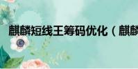 麒麟短線王籌碼優化(麒麟短線王至尊版)