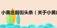 小黃莊前街頭條(關于小黃莊前街頭條簡介)