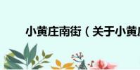 小黃莊南街(關于小黃莊南街簡介)