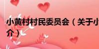 小黃村村民委員會(關于小黃村村民委員會簡介)
