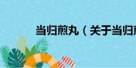 當歸煎丸(關于當歸煎丸介紹)