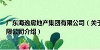 廣東海逸房地產集團有限公司(關于廣東海逸房地產集團有限公司介紹)
