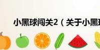 小黑球闖關2(關于小黑球闖關2簡介)