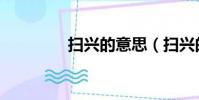 掃興的意思(掃興的意思)