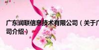廣東潤聯信息技術有限公司(關于廣東潤聯信息技術有限公司介紹)
