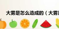 大霧是怎么造成的(大霧是怎么形成的)