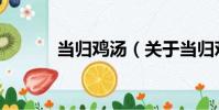 當歸雞湯(關于當歸雞湯介紹)
