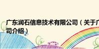 廣東潤石信息技術有限公司(關于廣東潤石信息技術有限公司介紹)