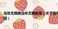 當年無瑕牌當年無瑕膠囊(關于當年無瑕牌當年無瑕膠囊介紹)