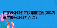 廣東涉外知識產權年度報告(2017)(關于廣東涉外知識產權年度報告(2017)介紹)