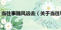 當往事隨風遠去(關于當往事隨風遠去介紹)