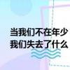 當我們不在年少 我們失去了什么？（關于當我們不在年少 我們失去了什么？介紹）