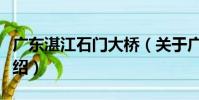 廣東湛江石門大橋(關于廣東湛江石門大橋介紹)