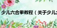 少兒六合拳教程(關于少兒六合拳教程簡介)